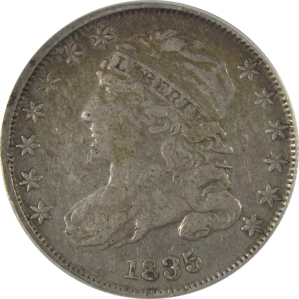 1835 Capped Bust Dime VF 20 Details ANACS Silver 10c Coin SKU:I22965 - Image 3 of 4