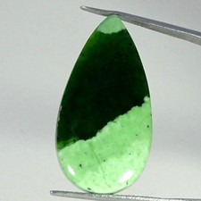 23.20Cts 100 Natural Chrome Chalcedony Pear Cabochon Gemstone 18X34X5MM
