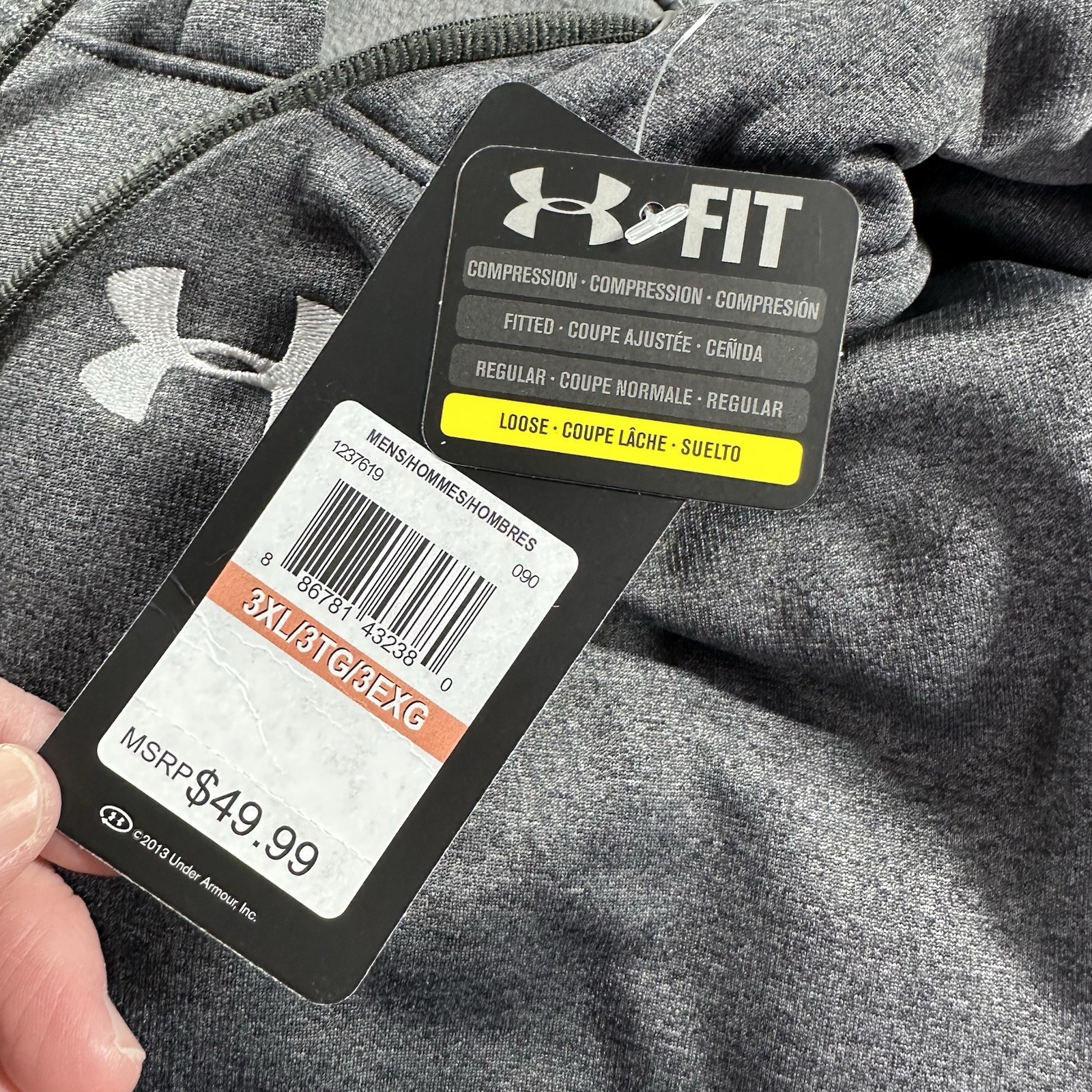 Under Armour Hoodie Mens 3XL Gray Minimalist Loose Fit NWT thumbnail 10