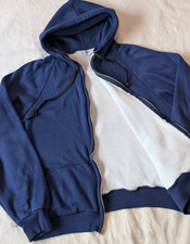 Vintage 80s Thermal Lined Zip Hoodie Action Classic Faded Raglan Knit XL Work