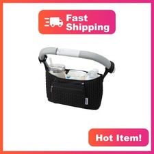 LUKJOJO Stroller Organizer Black-B