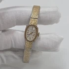 Timex Ladies Gold Tone Mechanical Wind Up Vintage 1970s Fancy Dress Watch Petite