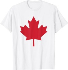 Canadian Flag Shirt Women Men Kids Red Maple Leaf Canada Day T-Shirt