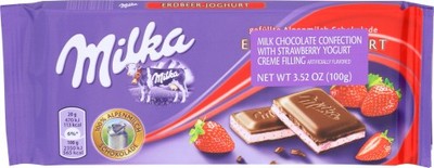 Milka Choc Bar Chocolate Bar Strawberry Yogurt 3.52 oz (Pack of 22)