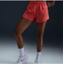 Nike Tempo Women's Brief Lined Running Shorts Coral Size XL NWT