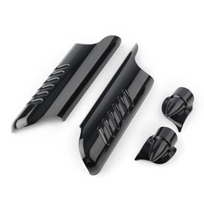 Fork Lower Leg Deflectors Shield Cover Chrome For Harley Touring FLHT 2000-13 2x