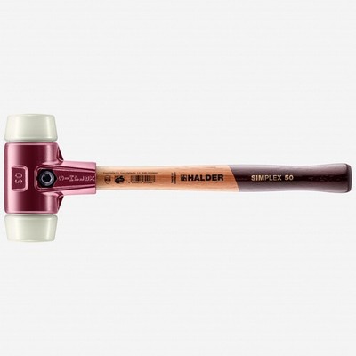 Halder Simplex Mallet with Nylon Inserts and Cast Iron Housing, 1.97'' / 39.86 oz