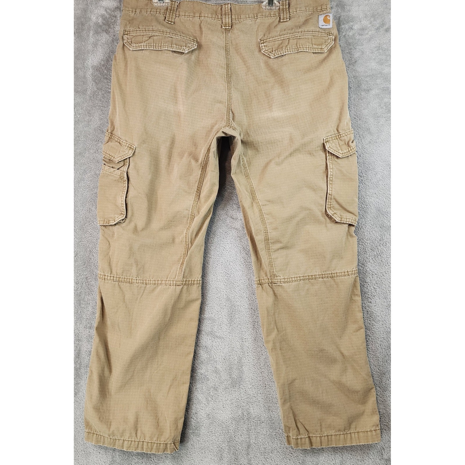 Carhartt Force Pants Mens Size 40 x 32 Tan Ripstop Relaxed Fit Cargo Workwear thumbnail 2