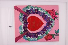 1950s Valentine's Day Card Mother Dad Roses Heart American Greetings