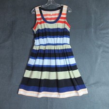 Banana Republic Dress Womens 6 Striped Sleeveless Beachy Preppy Mod Fit & Flare