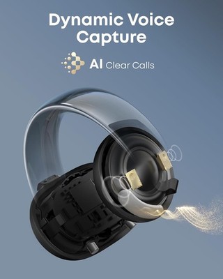 Soundcore AeroClip by Anker, Open-Ear Earbuds, Clip-On Headphones