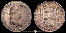  Fernando VII 8 Reales (26,90 gramosg) 1812 Mexico Ensayador JJ Aureo y Calico-1