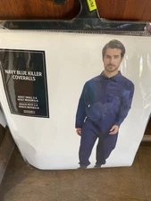 New Halloween Costume Navy Blue Killer Coveralls Adult Small (2-4) KBW GLOBAL