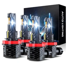 For Chevy Silverado 2025 2026 High Low Beam H11 + H9 4 LED Headlight Light Bulbs