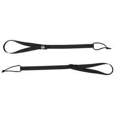 2 Pcs Snowboard Leash Snowboarding Cord Black Binding Safety Strap