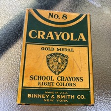 No 8 CRAYOLA GOLD MEDAL SCHOOL CRAYONS BINNEY...