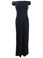 Adrianna Papell Women's Knit Crepe Gown (2, Midnight)