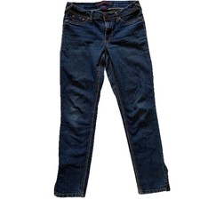 Vintage Denim Jeans 1980s Zippers On Hem Retro Dark Wash 26  Inseam Sz 6