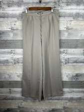 H By Halston Women’s Gray Wide Leg Casual Drawstring Pull On Pants 6P