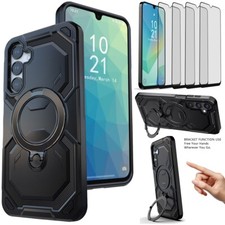 For Samsung A06/A16/A26/A36/A56 5G Case Ring Holder Phone Cover / Tempered Glass