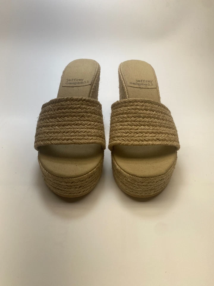 Jeffrey Campbell 女式 Espadrille 棕褐色阳光楔形凉鞋 尺码 11 — 第 3/4 张图片