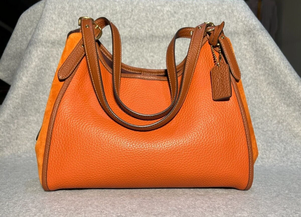 Borsa a tracolla Coach Lori nuova con etichette $450 pelle mista scamosciata Canyon MULTI marrone