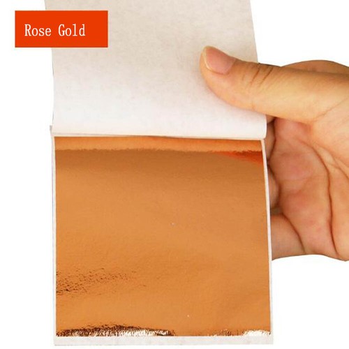 150X Imitation Rose Rose Sliver Copper Foil Papers Feuilles Feuilles De / - Zdjęcie 21 z 25