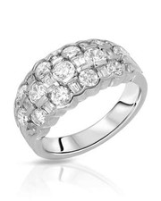Attractive Thick Band Ring With Cubic zirconia 925 Sterling silver.Sz 7