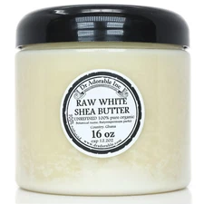 Premium High Quality White Shea Butter Unrefined Raw Pure & Organic 16 oz 