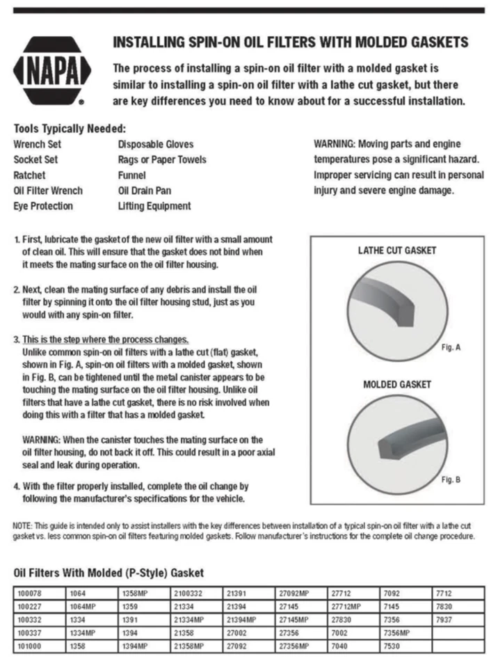 FUNDA DE 12 filtros de aceite NAPA PROFORMER SFI 2100332 Lexus Toyota Foto 2 de 2