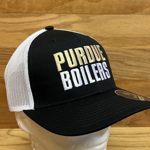 Purdue Boilermakers Hat Top Of The World Embroidered Spellout Mesh Snapback NWT - Picture 7 of 10