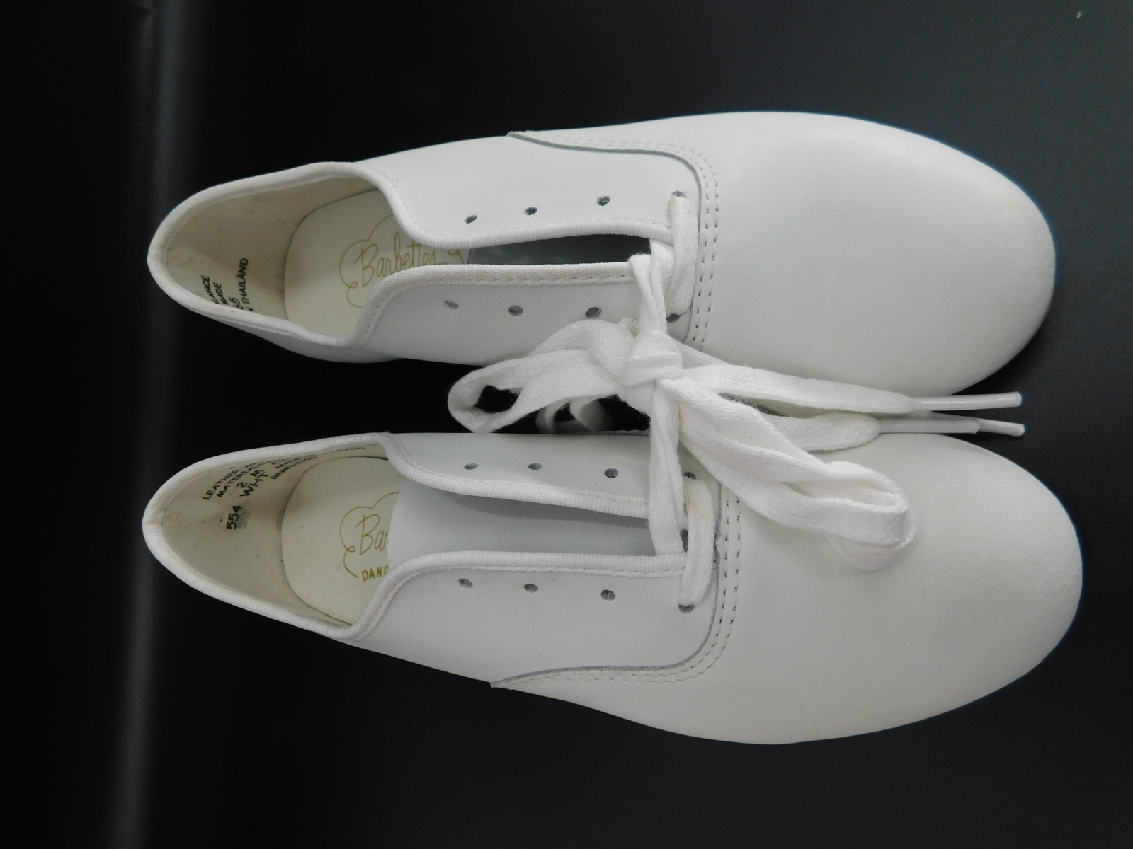 Dance Shoes Barbette 554 Clogging 2 Big Kid White Oxford Broadway