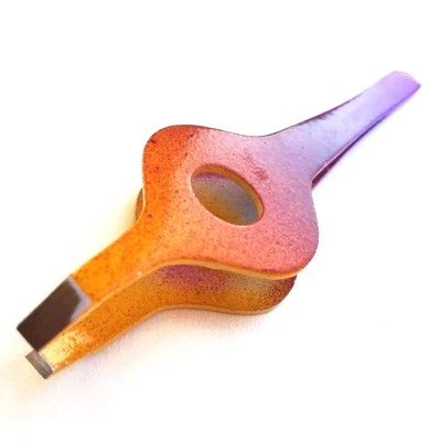 ASM INSTRUMENTS Professional Eyebrow Tweezers Hair Beauty Slanted Wider Grip Tweezers Pink Brown