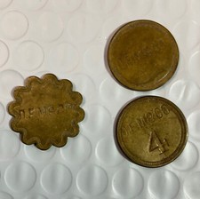 VINTAGE COAL COMPANY STORE TOKEN - D.E.M&CO - LOT OF 3