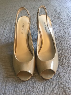 nine west peep toe slingback pumps