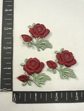 Delicate Flower Patch Lot Of 3 Roses 07R3