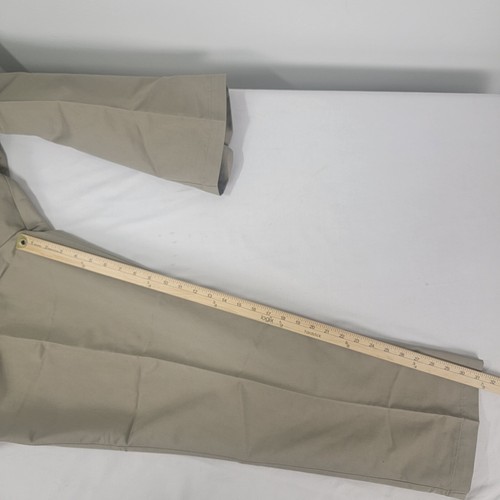 Pantalones Dockers Custom Fit Caqui Plisados Para Hombre NUEVO Calce Clásico Talla 44x32 44 Cintura - Imagen 11 de 11