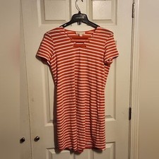 Michael Michael Kors size medium v-neck pink and white stripped casual dress