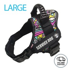 Dog Harness L Adjustable Reflective No Pull No Choke Outdoor Vest Service Pet C