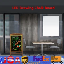 Chalkboard Free Standing Dryerase Neon Sign with Stand for Restaurant Bar Menu