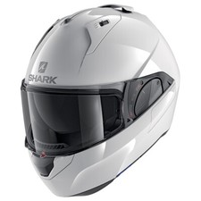 Shark Evo ES Plain Gloss White Flip Up Modular Motorcycle Helmet