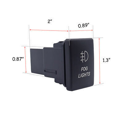 Push Switch Button LED Fog Light ON-OFF For Toyota Tacoma Tundra Land Cruiser
