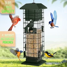 Wild Bird Feeder Hanging for Garden Yard Bird Feeder for Outside Squirrel Proof
