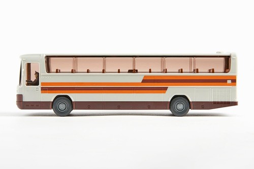 Lot 7553 Wiking MB O 303 RHD Reisebus unbeschriftet, grauweiß, 1984-1985, OVP - Bild 3 von 10