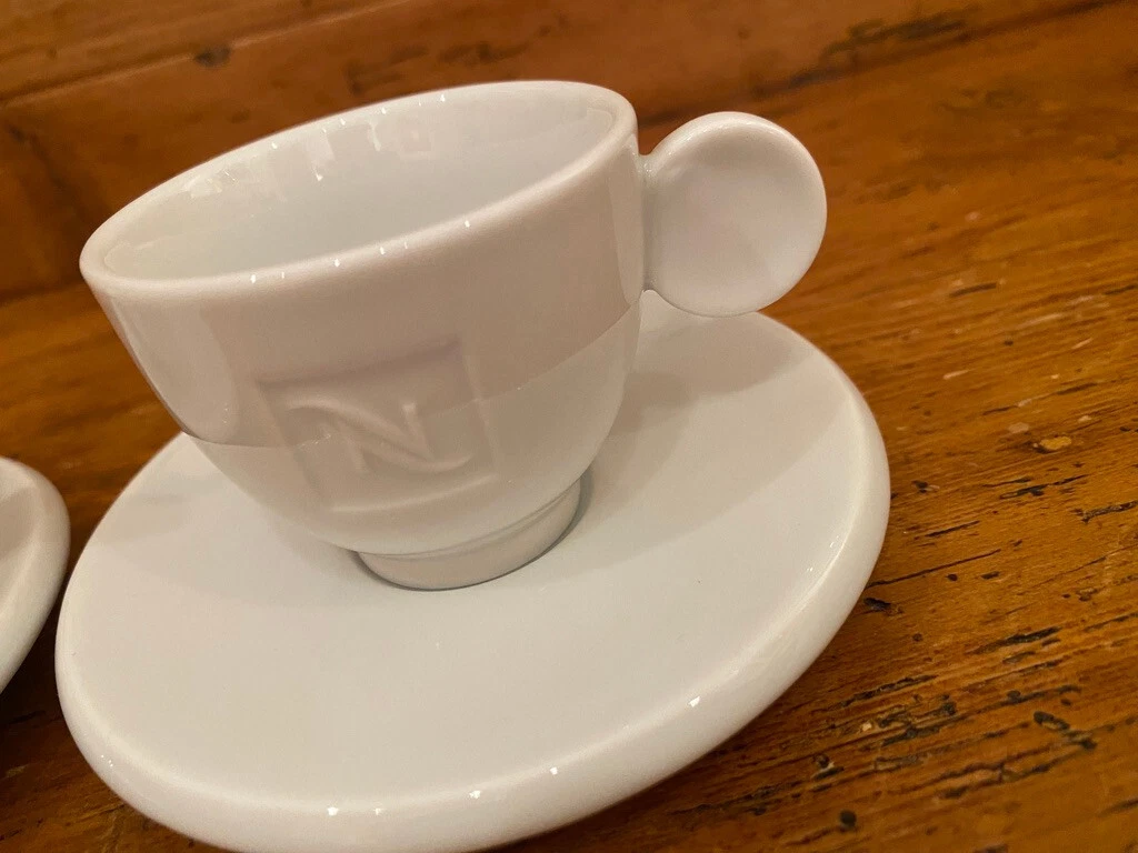 NESPRESSO Lungo Cups, Saucers, Demitasse Espresso, N Logo