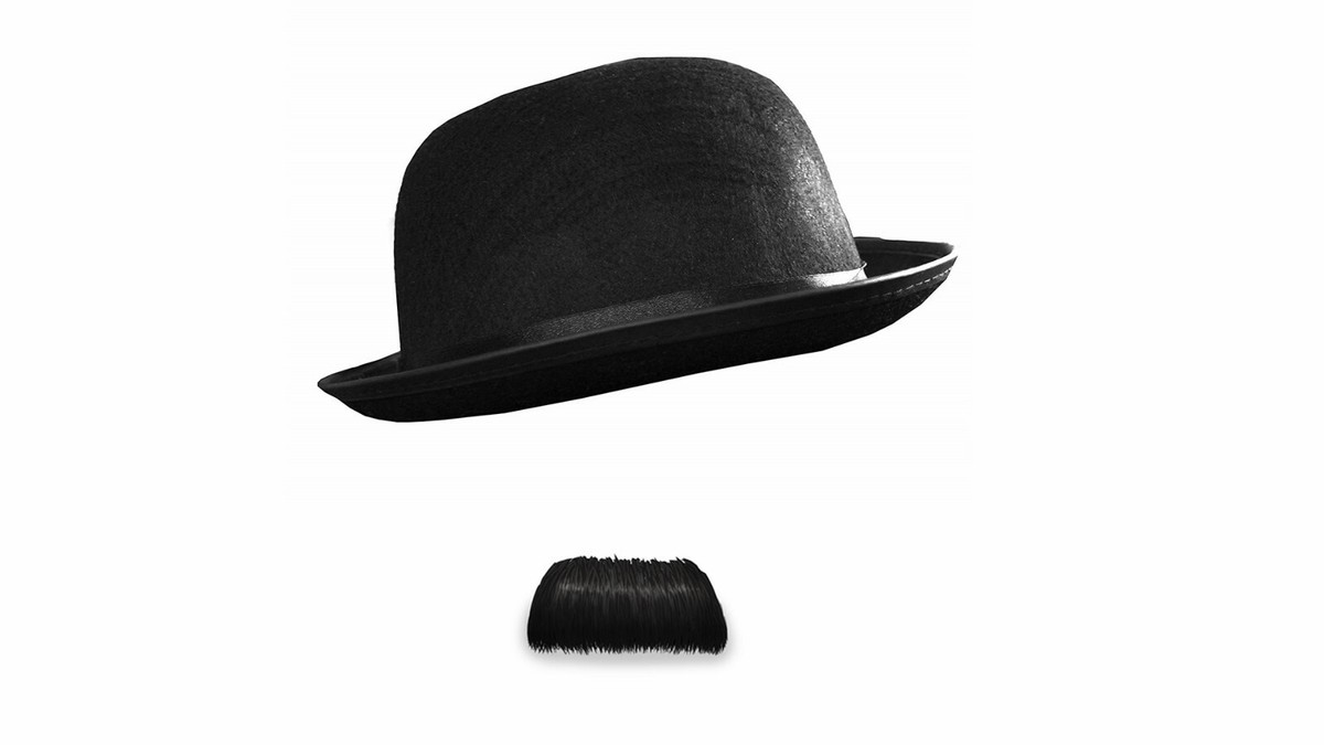 Adult Child Black Felt Bowler Hat Charlie Chaplin Oliver Hardy