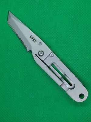 CRKT 5510 Kiss Folding Knife 420j2 Bead Blast Combo Tanto Point