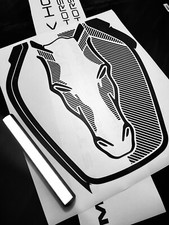 2024 Custom Oem Mustang Dark Horse 4pc Set Hood Windshield Graphics Decals Kit