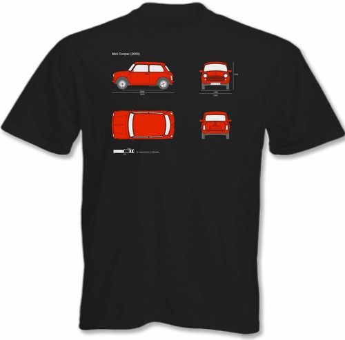 Mens Mini Cooper (2000) T-Shirt - Retro Classic British John Cooper Works - Afbeelding 1 van 8