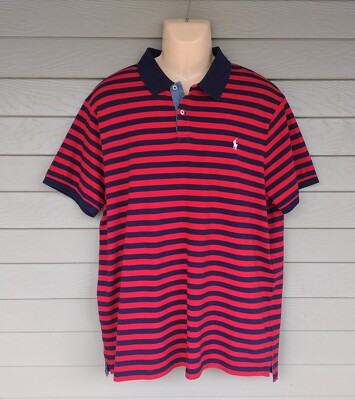 Vintage Polo Ralph Lauren Custom Slim Fit Mens Red Navy